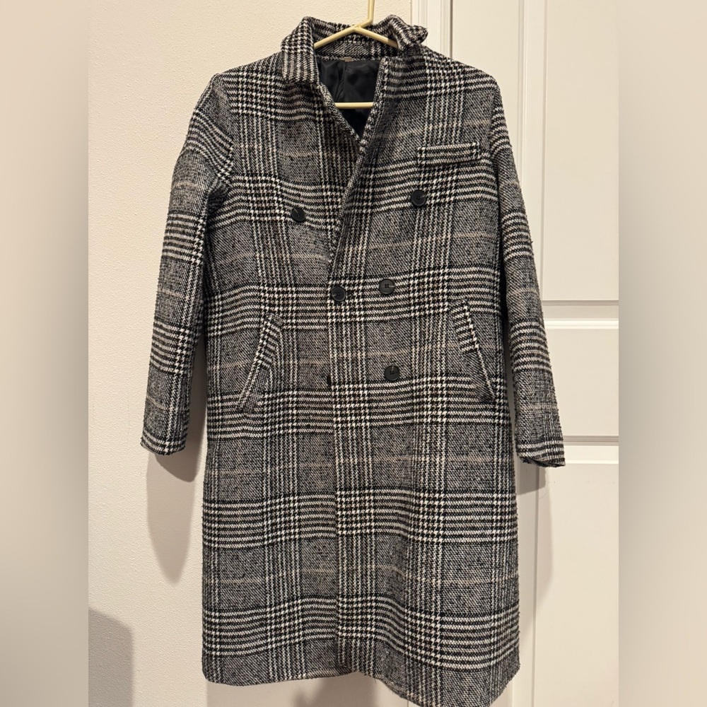 Black and White Peacoat